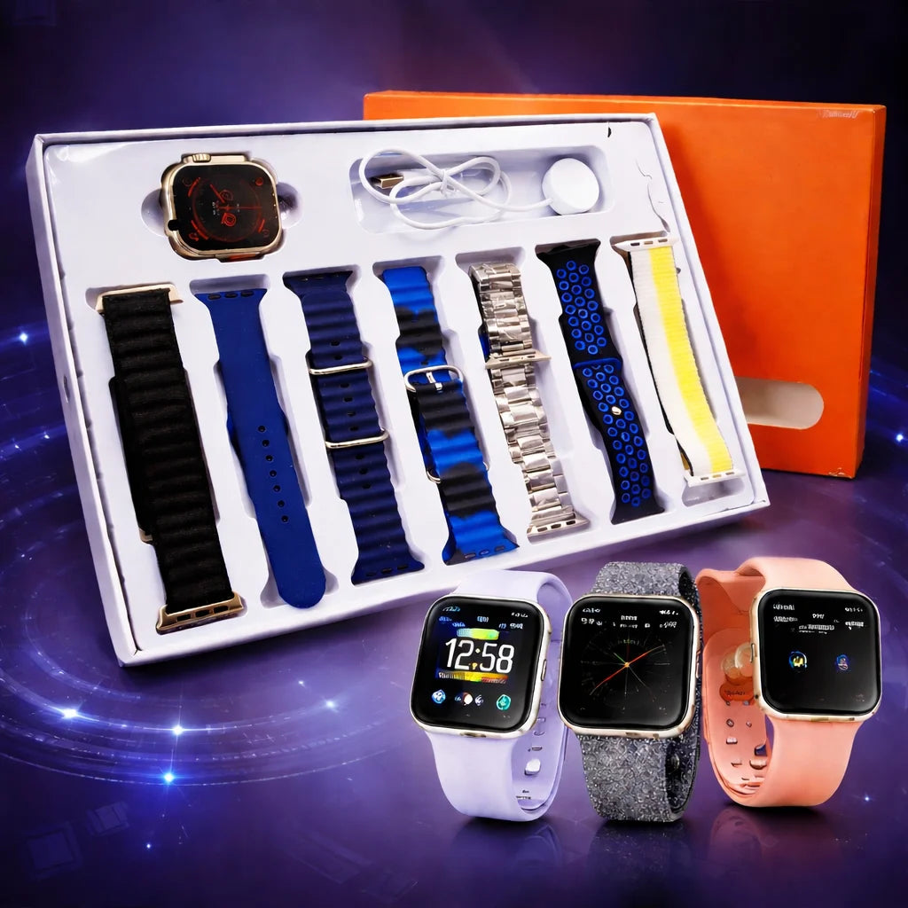 CROWN H30 Ultra 2 Smart Watch (7+1 Combo) – Bluetooth Calling, Health Tracking & Sports Modes