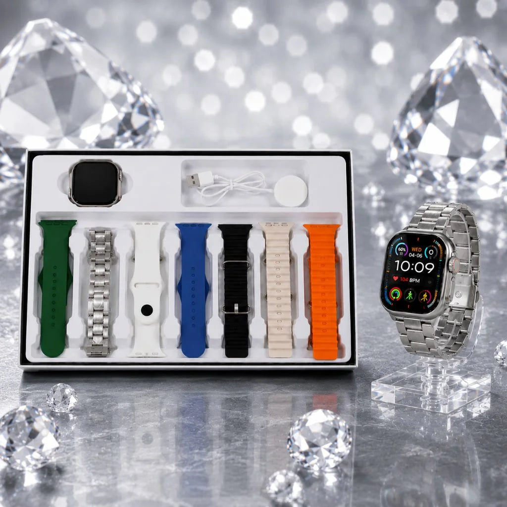 Crown G200 Ultra Fitness Smartwatch | Bluetooth Calling, Sports Tracking & 7 Menu Styles