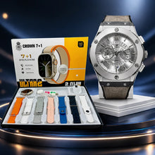 Skeleton Watch | Crown H90 7+1 ULTRA With 7 Straps | Buy 1 Get 1 FREE