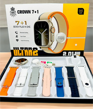 Crown H90 7+1 ULTRA 2 Smart Watch Orignal And Premium Quality With 7 Straps