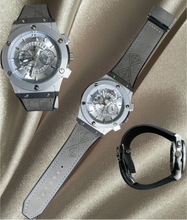 Premium Quality Skeleton Watch | Date Display | Leather Belt