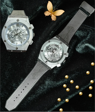 Premium Quality Skeleton Watch | Date Display | Leather Belt