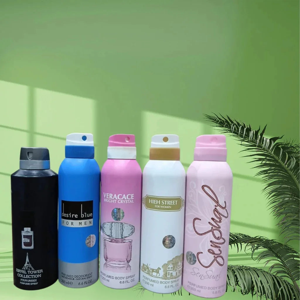 PACK OF 5 FRAGRANT BODY SPRAY