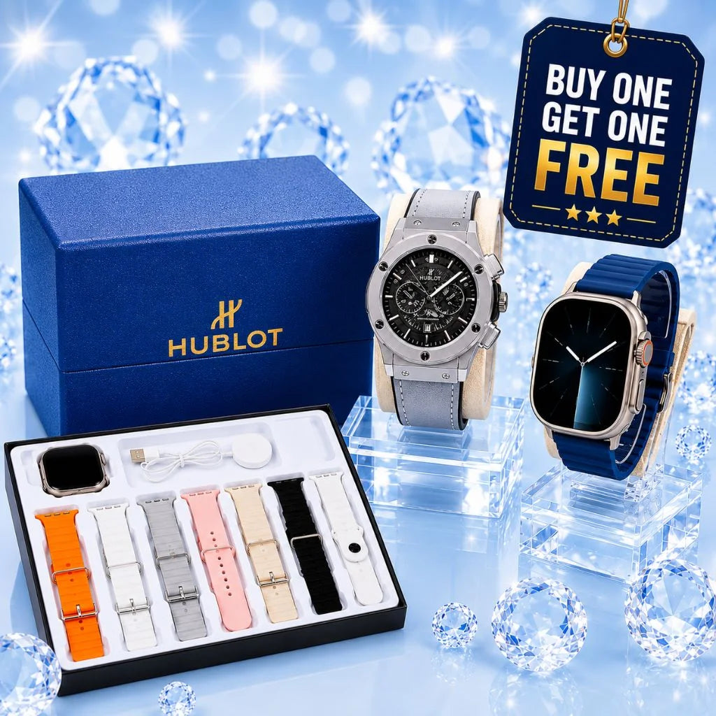 Skeleton Watch | Crown H90 7+1 ULTRA With 7 Straps | Buy 1 Get 1 FREE