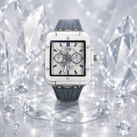 Skeleton Square Watch for Men | Premium Chronograph Style Wristwatch