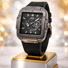 Square Luxury Chronograph Watch | Modern Designer Timepiece for Men