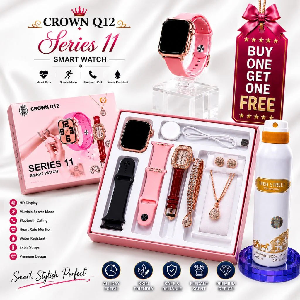 Smart Watch |  Jewelry Gift Set for Women | Hieh Street Body Spray