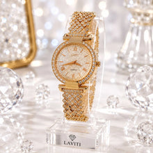 Crystal Gold Women's Watch | Luxury Bracelet Watch