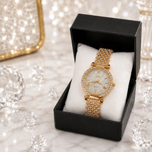Crystal Gold Women's Watch | Luxury Bracelet Watch